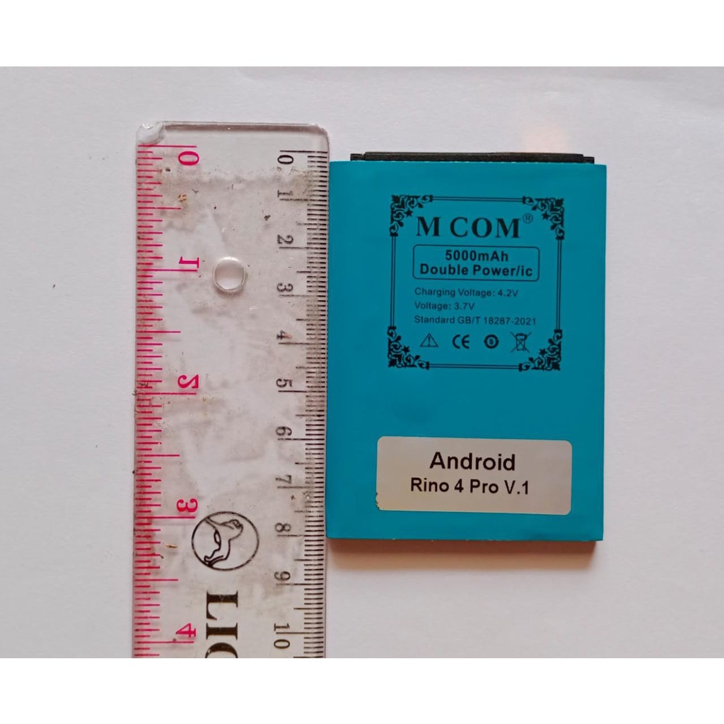 Battery Batre Baterai Double Power Mcom Android Rino 4 Pro - Rino4 Pro - Versi 1 - P: 8cm L: 5.7cm