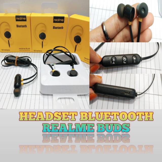 Headset Bluetooth Realme Buds RMA101 Earphone Wireless Realme Handsfree Bluetooth Realme