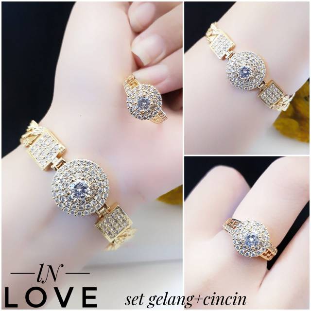 Xuping set perhiasan lapis emas 24k 2908h