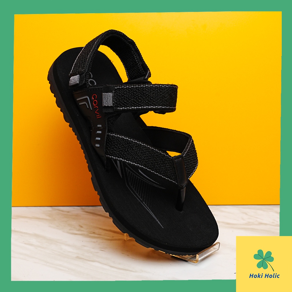 Sandal Jepit Gunung Sepatu Sandal Pria Cowok Laki-Laki Carvil Pasific Hitam Coklat Abu - Sepatu Sandal Gunung