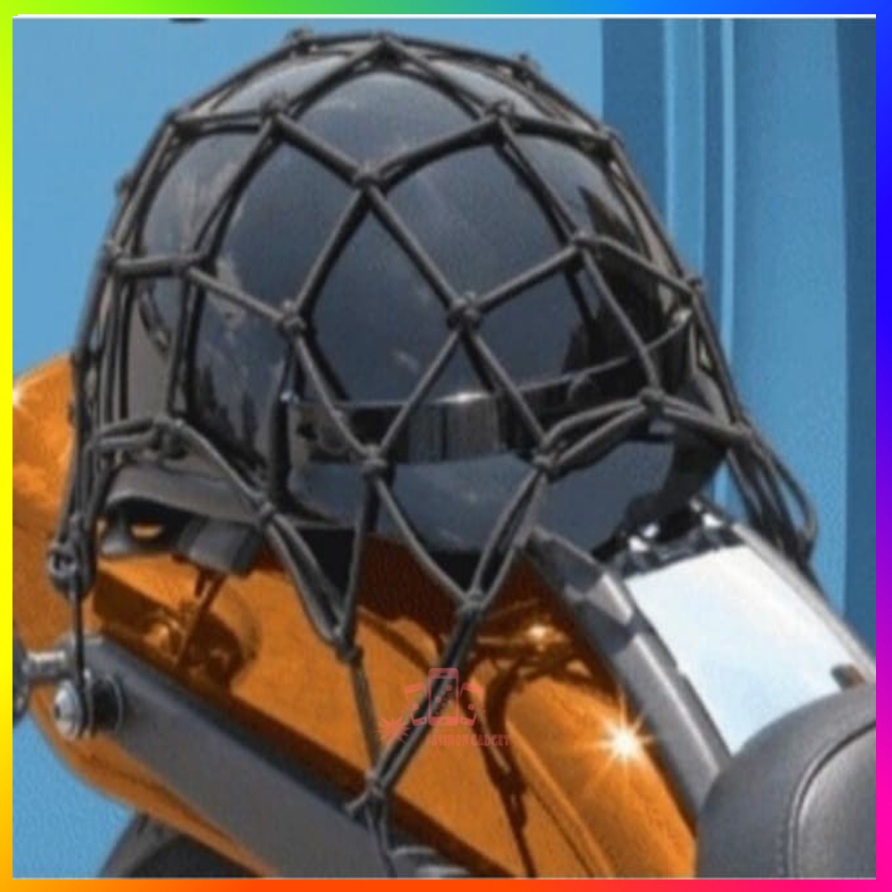 AKSESORIS MOTOR JARING PENGIKAT HELMET HELM MOTOR TALI KARET LATEX CARGO NET HELM JARING HELM MOTOR TALI JARING MOTOR AKSESORIS KARET CARGO MOTOR