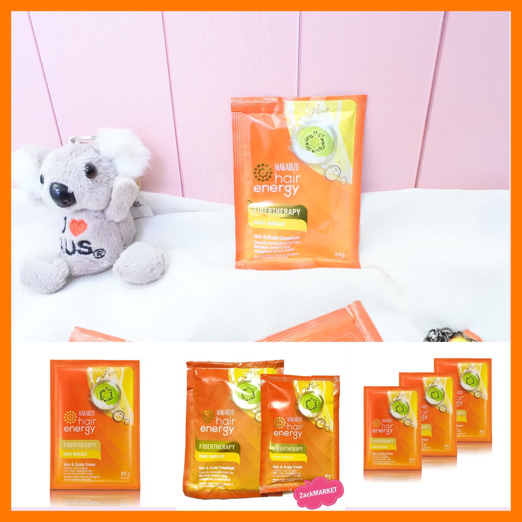 MAKARIZO HAIR ENERGY SHAMPO SACHET KIWI - Keratin Amino Acids - Omega 6 - membersihkan rambut