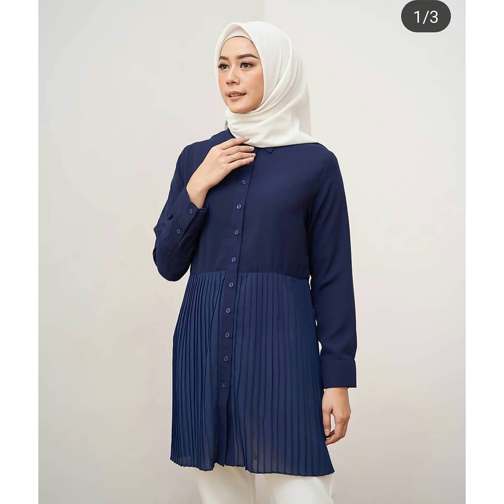 Baju Atasan Wanita / Elle Tunik Mix plisket