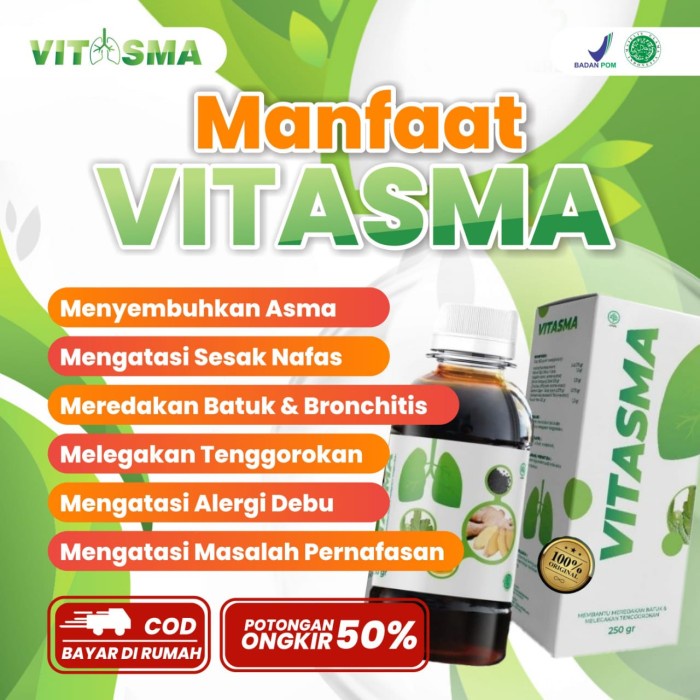 Vitasma - Madu Herbal Obat Asma / Sesak Nafas / Tbc / Flek / Batuk