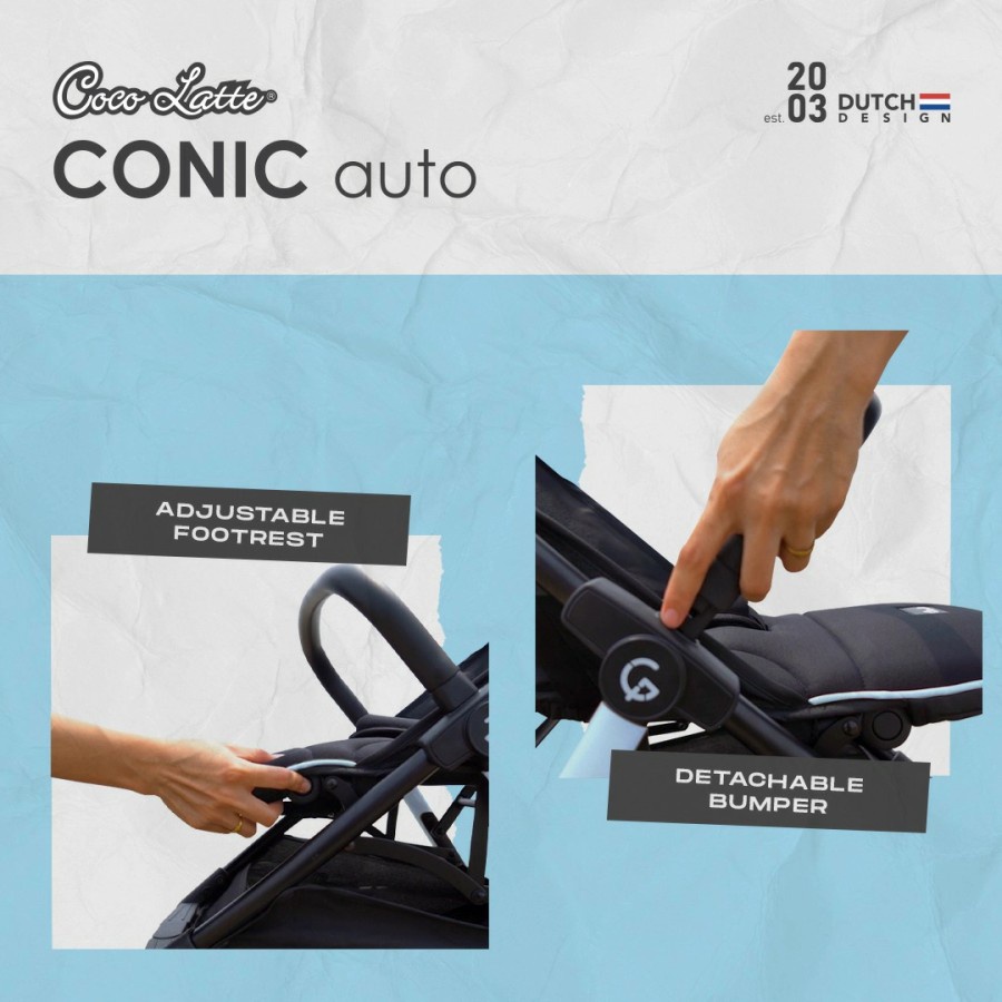 Stroller Cabin &amp; Autofold Cocolatte Conic Auto  / Kereta Bayi AutoFold