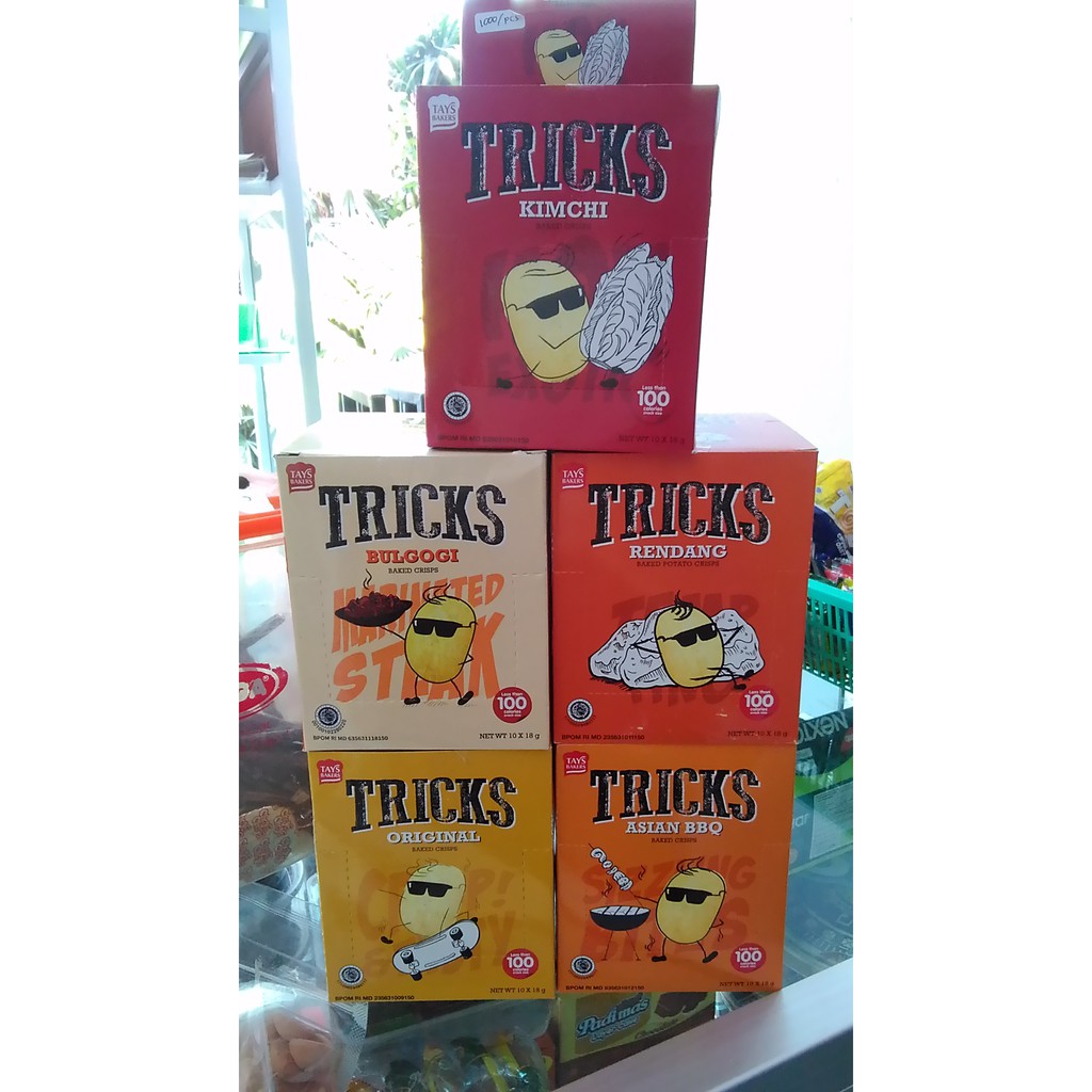 Jual Snack Kripik Kentang Tricks Crips Baked 10x18gr Shopee Indonesia