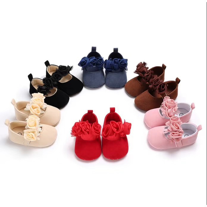 LittleAaron C373 3BUNGA Sepatu prewalker bayi dan anak perempuan newborn 3-18 bulan Sport Termurah Sendal Bayi Anak Cewek Cowok