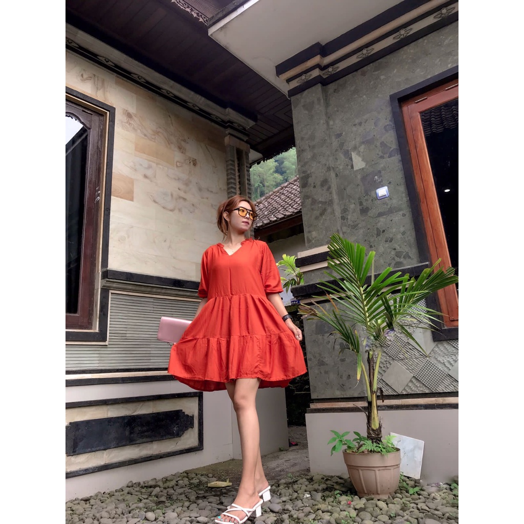 Laura Dress Rempel Kerah / Bumil Friendly