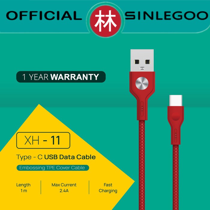 Sinlegoo XH-11 Metal CD Texture Data Cable USB Type-C Fast Charging