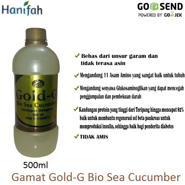 Gold G Bio Sea Cucumber 500ml Indonesia