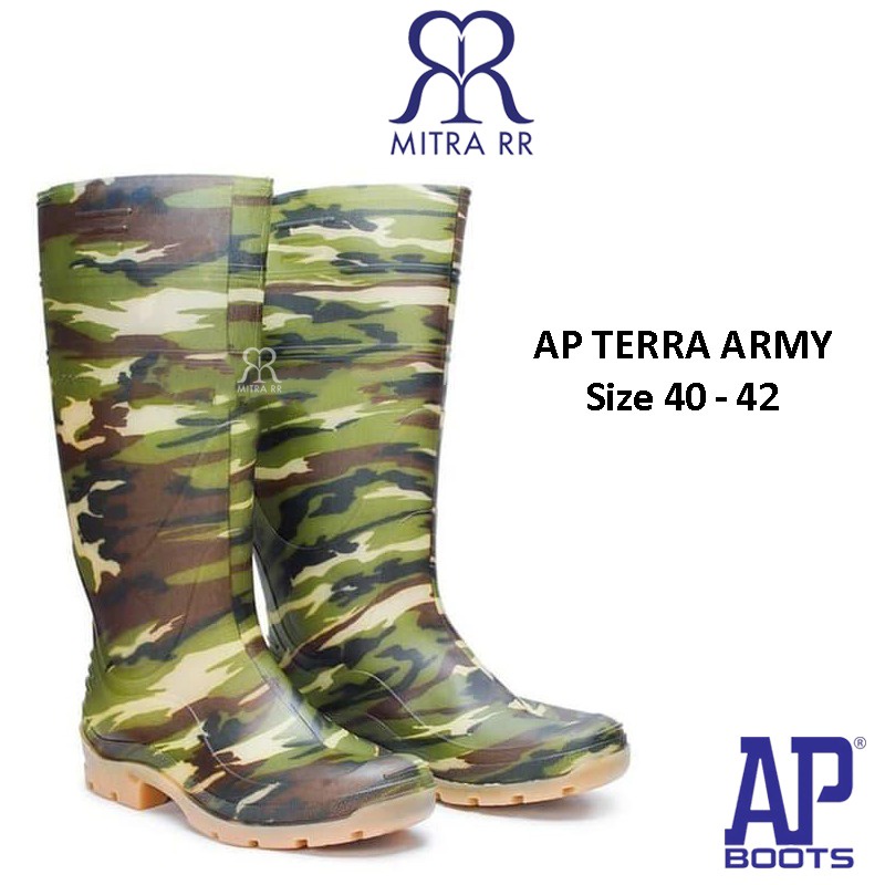 AP Boots Terra Army - Sepatu Boot Kerja Karet Tinggi Panjang