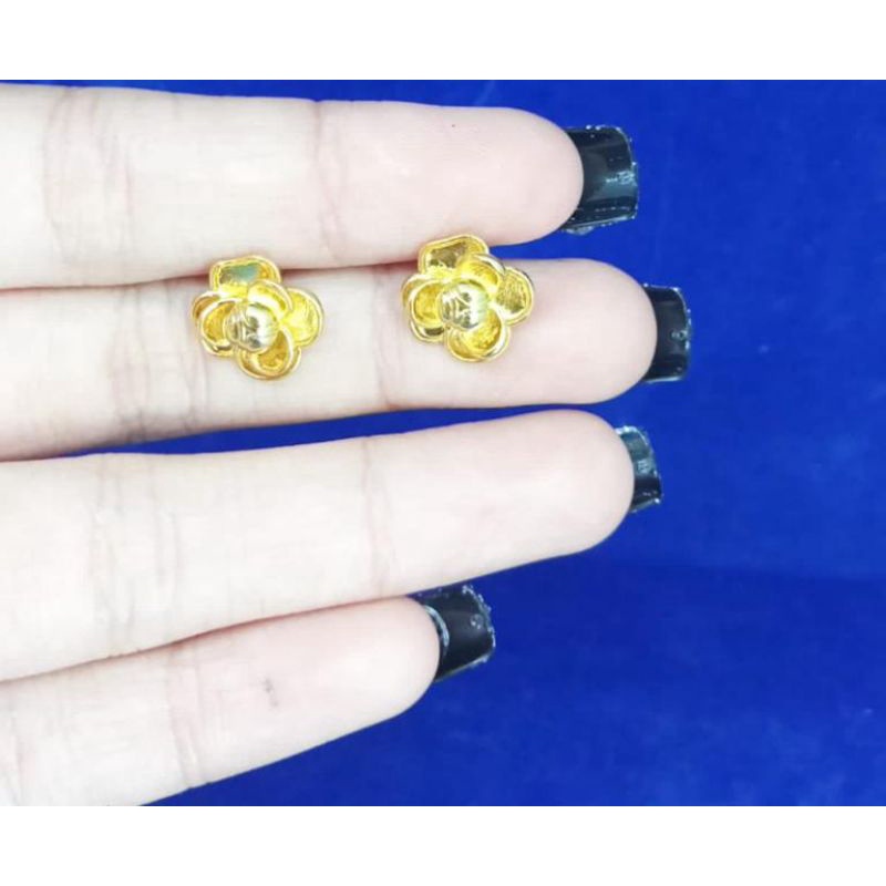 Anting tusuk emas muda perhiasan wanita dewasa kadar 35%