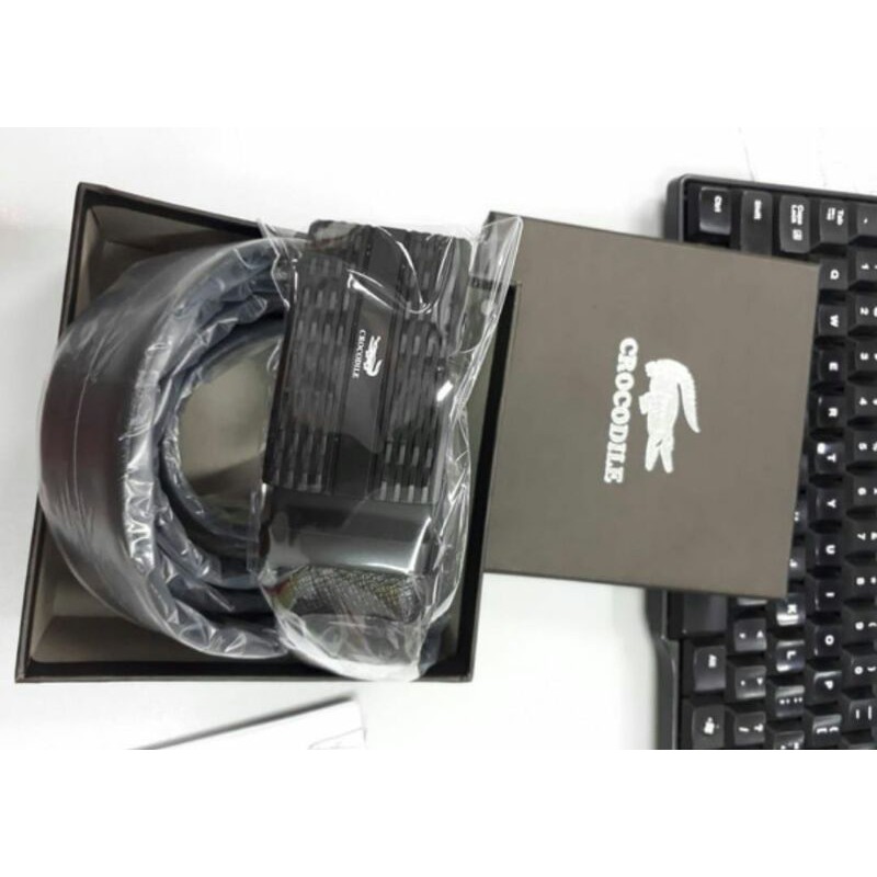 Gesper Pria Kulit Impor Crocodile