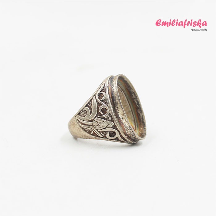 CINCIN EMBAN BATU AKIK PERAK AKSESORIS PERHIASAN MURAH PRIA