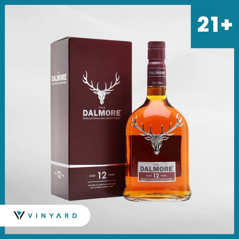 Dalmore 12 Years Old Single Malt Whisky 700ml ( Original &amp; Resmi By Vinyard )