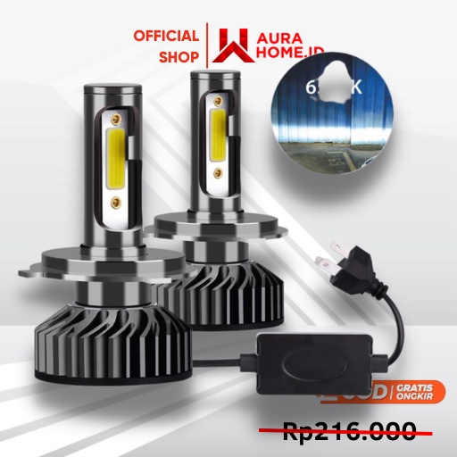 Lampu Mobil Headlight Car Fog Bulb LED H4 COB 72W 7600LM / Lampu Depan Utama Mobil Avanza Apv Alya B