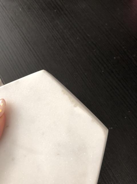 Carrara Hexagon Marble Coaster 10 Cm | Tatakan Gelas Marmer