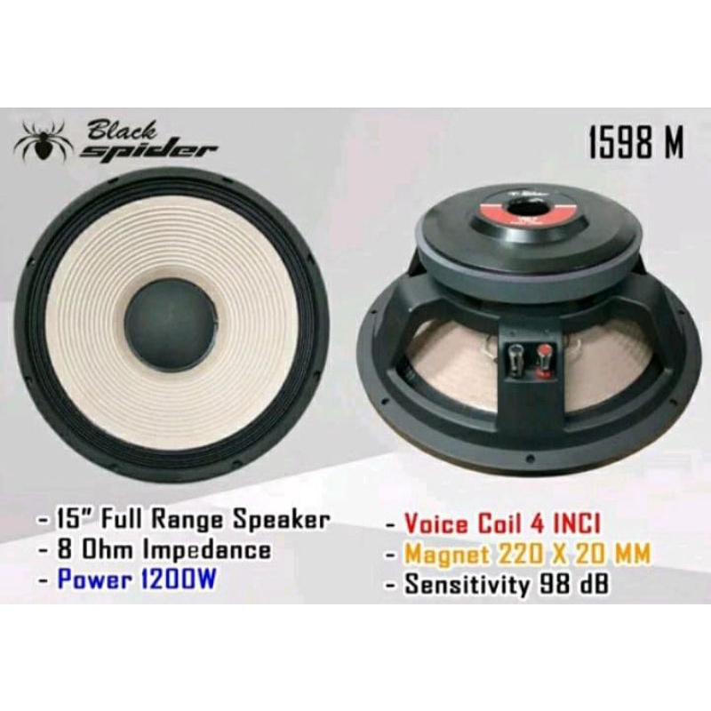 Speaker 15 Inch Black Spider BS 1598 M Original