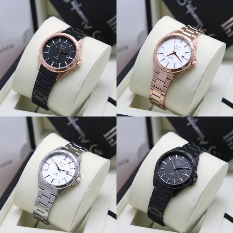 Jam Tangan Wanita Alexandre Christie AC 1011 LD Stainless Steel Strap Original Garansi Resmi
