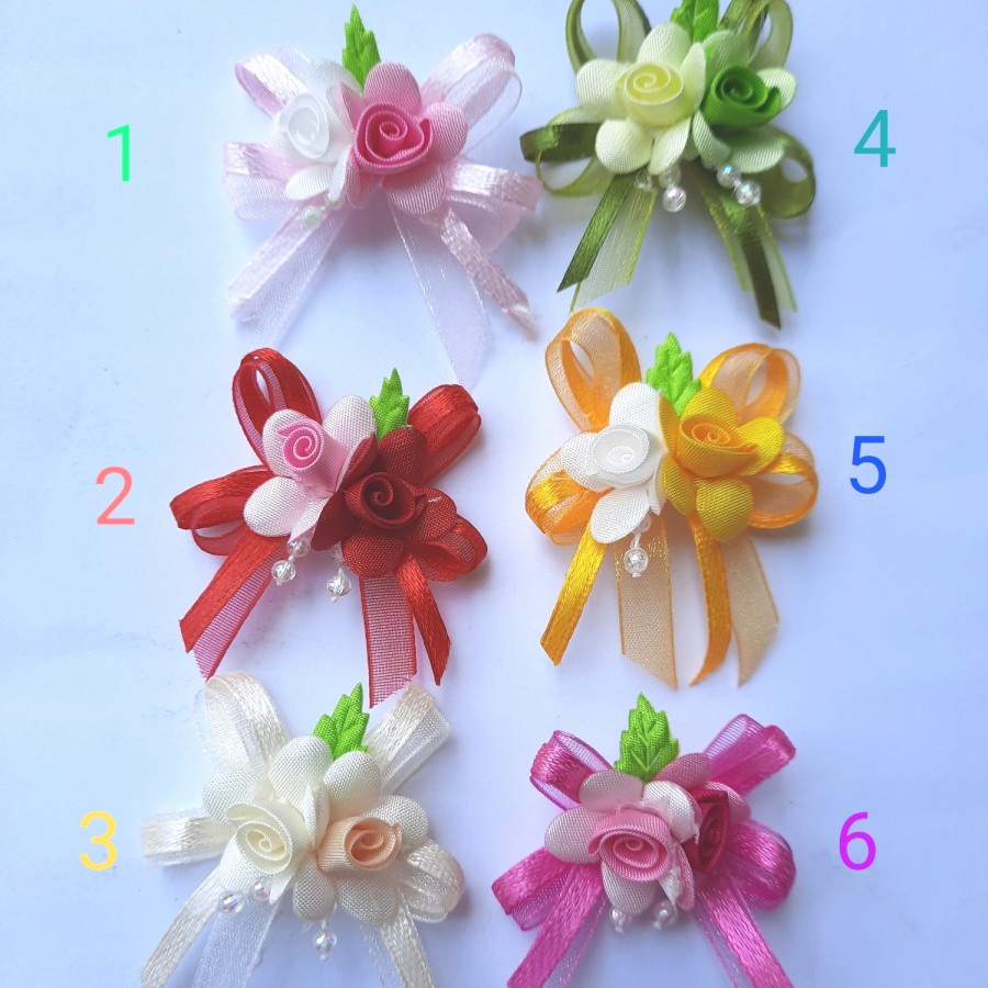 TERBARU Pita Bunga Aplikasi Hiasan Aksesoris Hampers Bros Seserahan - TERLARIS BROS PITA BUNGA TERCA