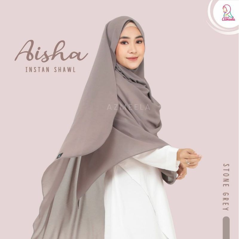 AISHA KHIMAR BY AZMEELA HIJAB INSTAN SHAWL - Azmeela Pasmina Instan Syari