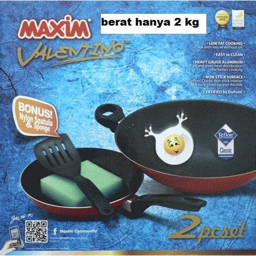 WAJAN TEFLON MAXIM VALENTINO SET