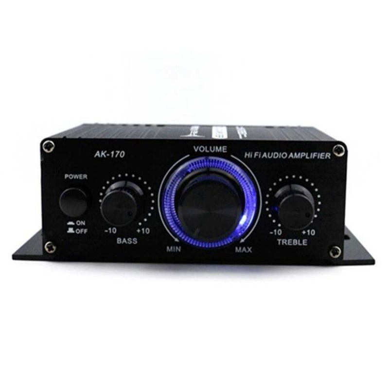 Kerndy HiFi Mini Stereo Car Amplifier Treble Bass Booster AK-170