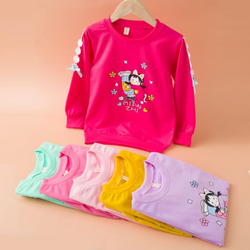 Sweater Anak Perempuan Import 5 - 12 Tahun / Sweater Anak Karakter / Switer Anak Perempuan / Jaket A