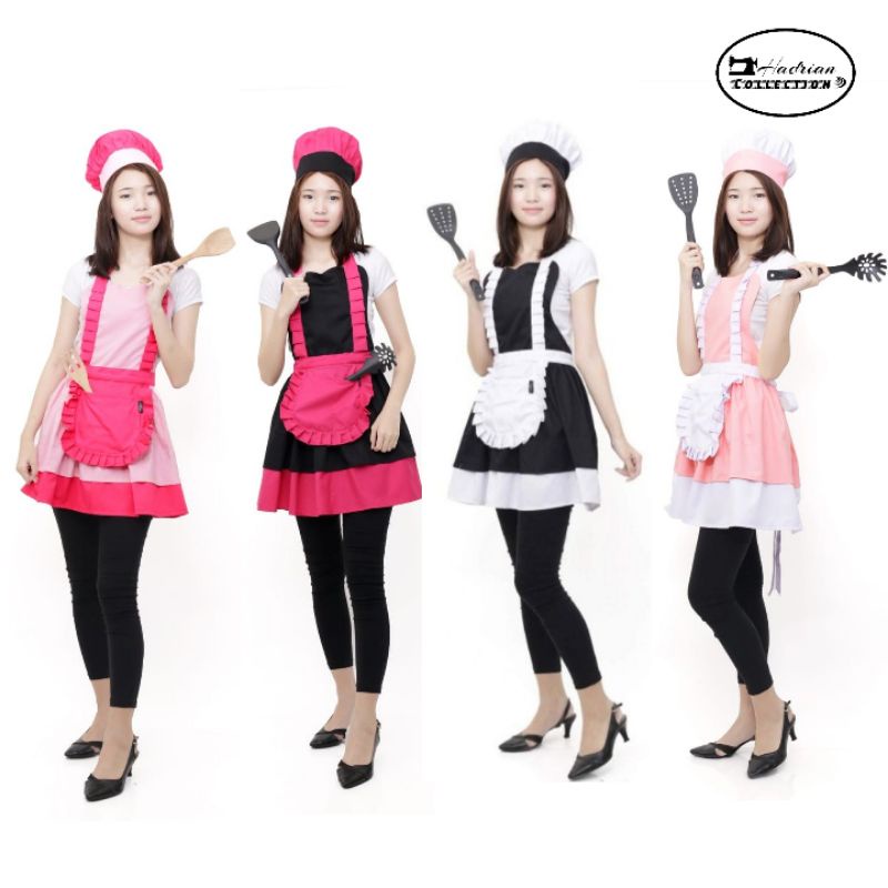 Celemek Apron wanita Celemek Salon Celemek Waitres Celemek kitchen Ladies apron Cuztom