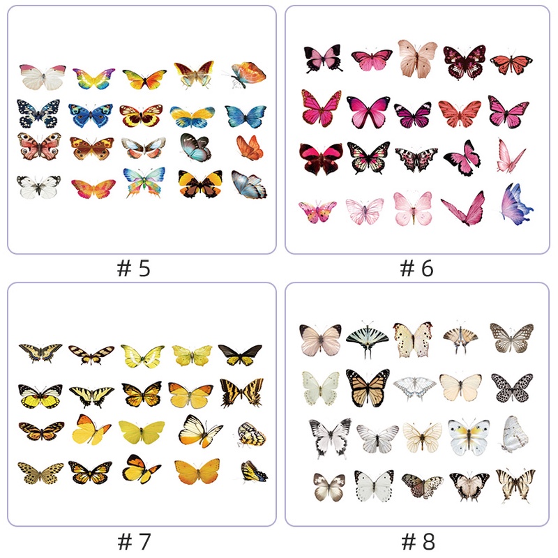 40pcs Stiker Butterfly Cantik Anti Air Untuk Dekorasi DIY