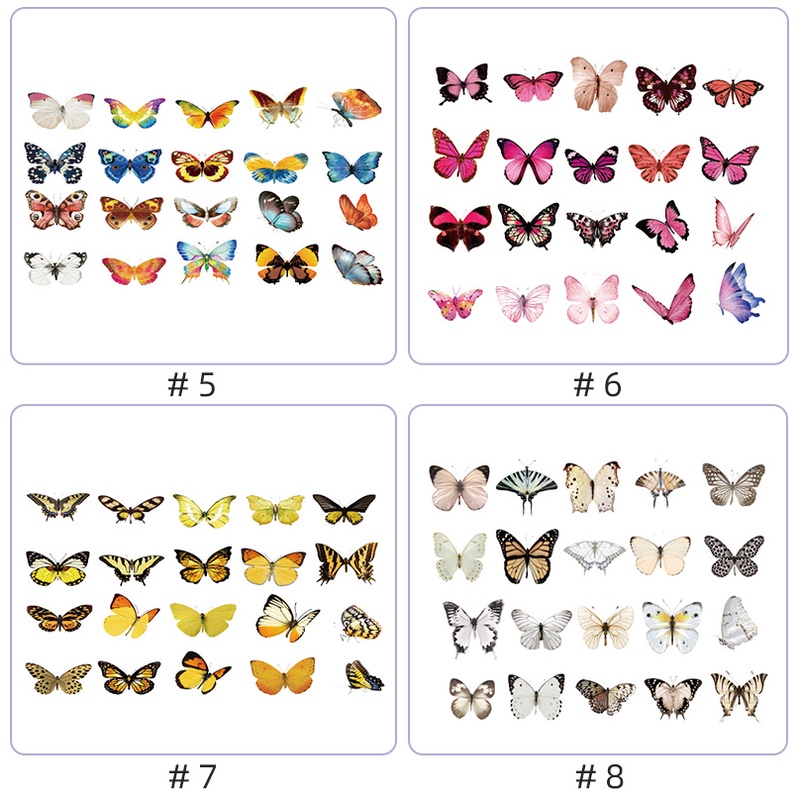 40pcs Stiker Desain Butterfly Manor Gaya Vintage Untuk Dekorasi