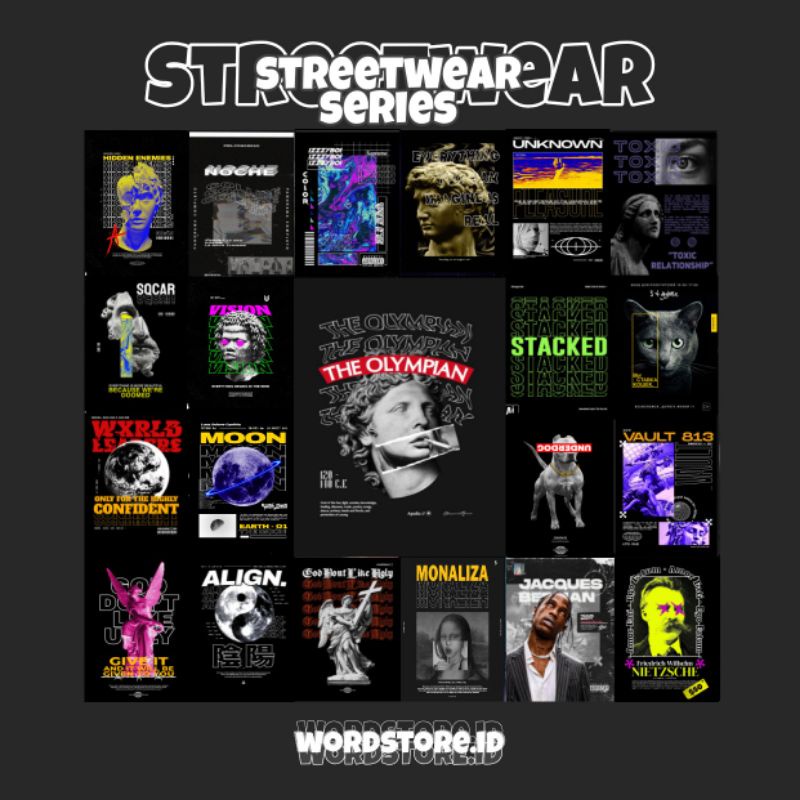 Poster Dinding Aesthetic  Poster Streetwear  Wallpaper Kamar (16PCS)