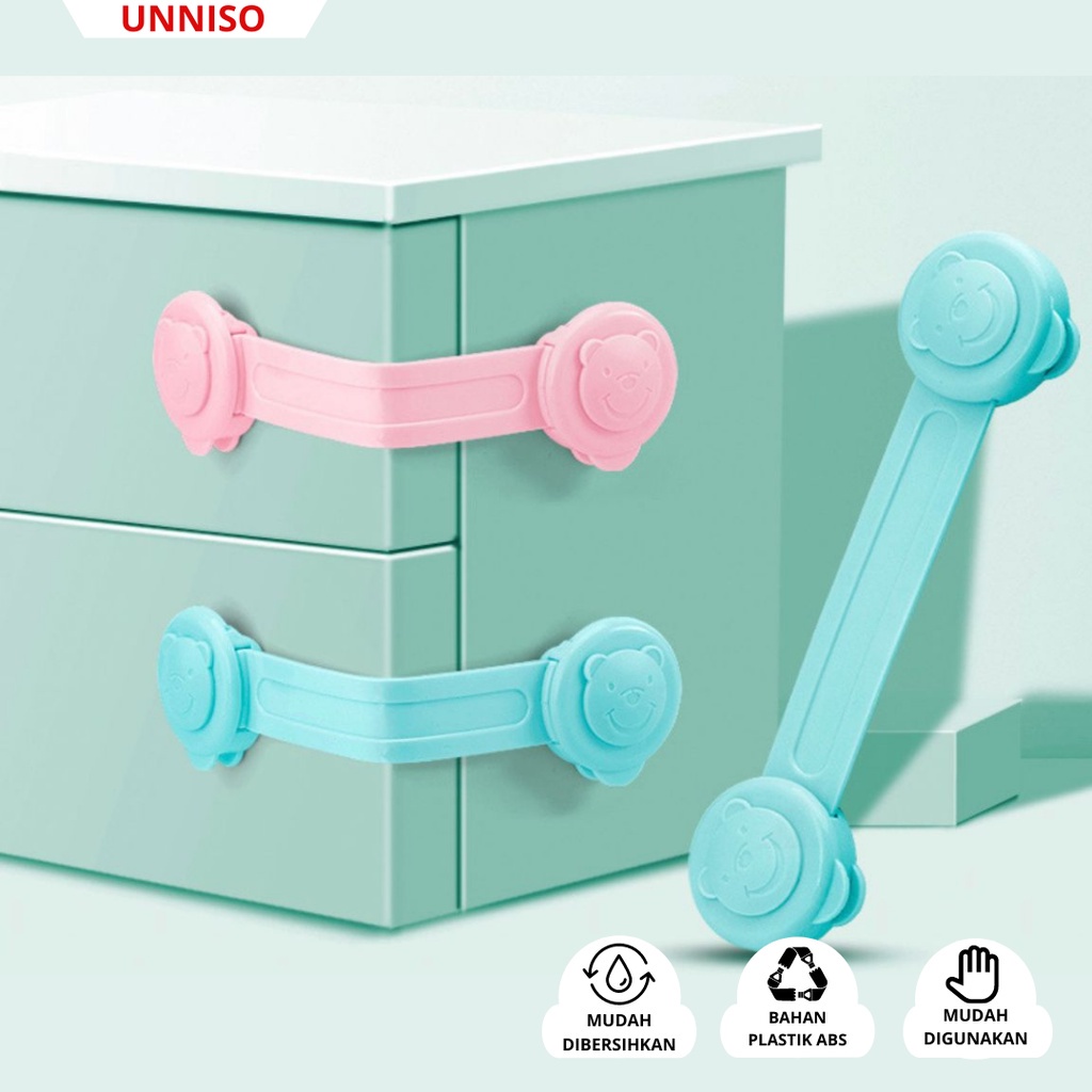 UNNISO - Baby Safety Lock Drawer Pengunci Laci Pintu Lemari BSLD4