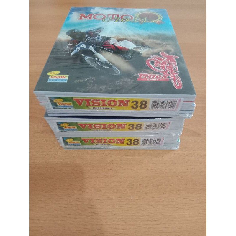 Buku tulis vision 38 lembar  | gambar pembalap | karakter anak cowok | per pcs