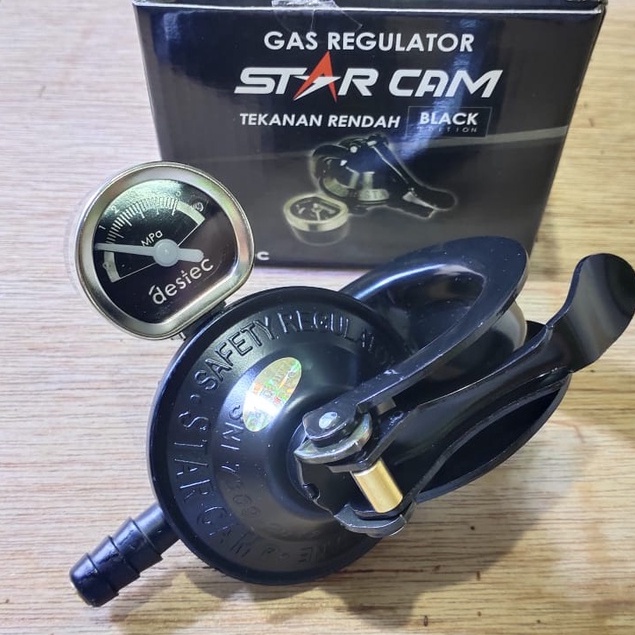 KEPALA GAS REGULATOR/KEPALA GAS STARCAM + METER SC-T12RM BLACK/KEPALA GAS/REGULATOR GAS