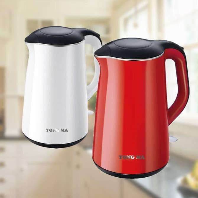 Yong Ma Kettle / Teko Listrik / Pemanas Air 1,5 Liter Ymk201 - Putih - Terbaik 