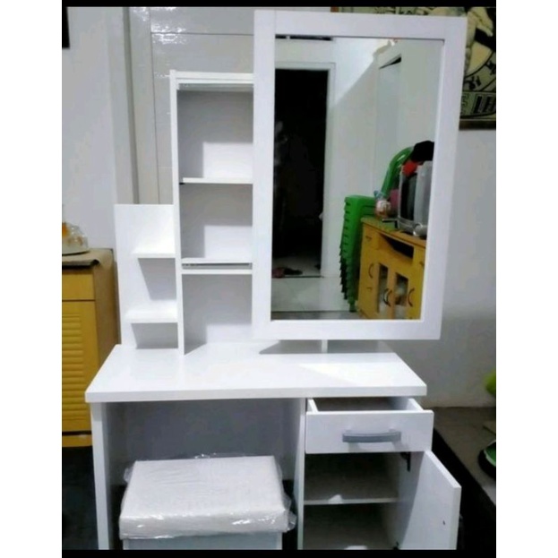 meja rias + paking kaca request 15rb/ meja make up/rak rias/tolet kaca/meja rias moderen/meja rias m