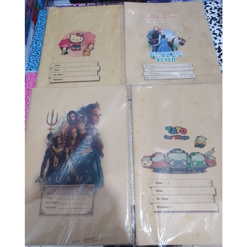 

Sampul Buku tulis Coklat gambar kuarto isi 20psc