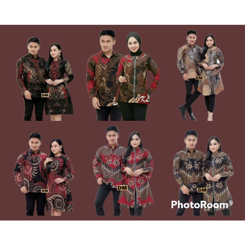 Batik Couple Dewasa Terbaru Kemeja Tunik Keraton Solo