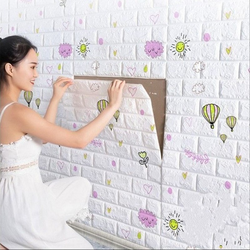 [3D three-dimensional Self-adhesive Wall Stickers] [DIY Wall Decal Stickers Used for Home Bathroom Living Room TV Background Wall Decoration]