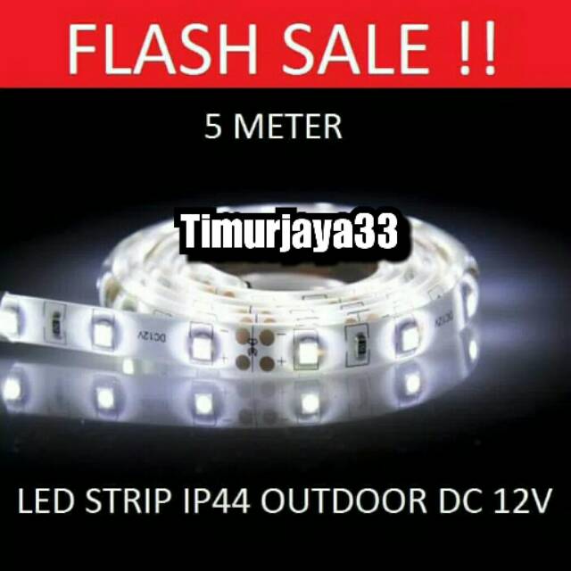 Lampu led strip 3528 SMD 2835 IP44 outdoor white led strip putih