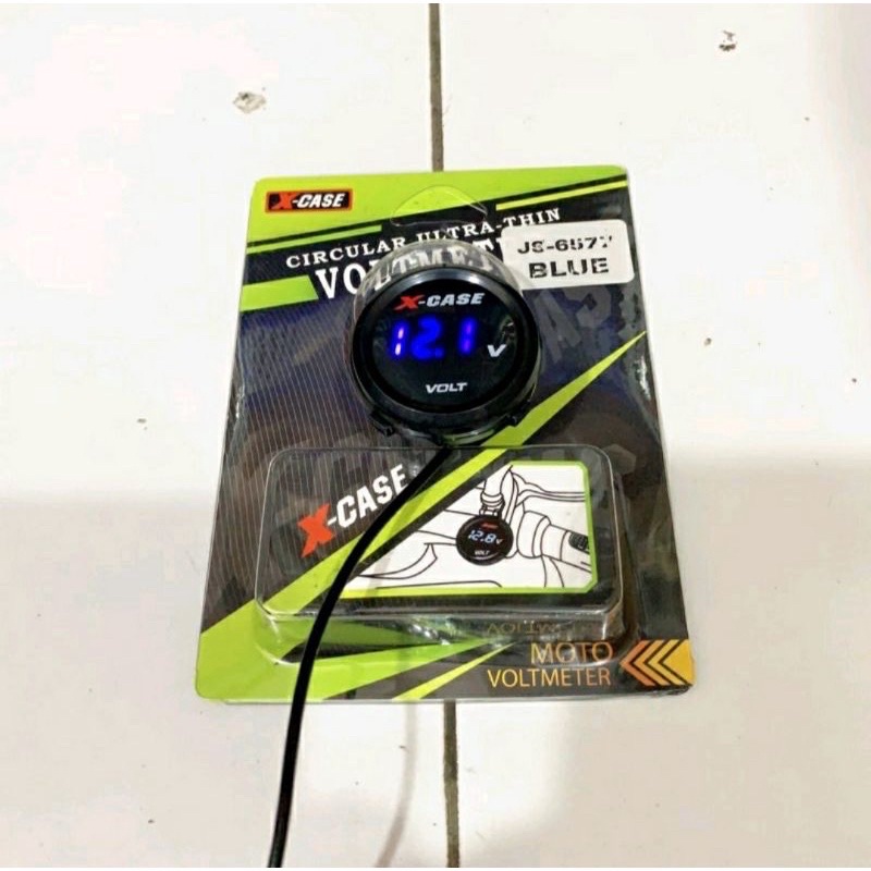 VOLMETER AKI VOLT METER PENGUKUR AKI 12 VOLT DIGITAR MODEL BULAT SLIM WATERPROOF