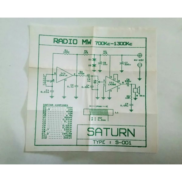 PCB Radio MW 700-1300KC S-001