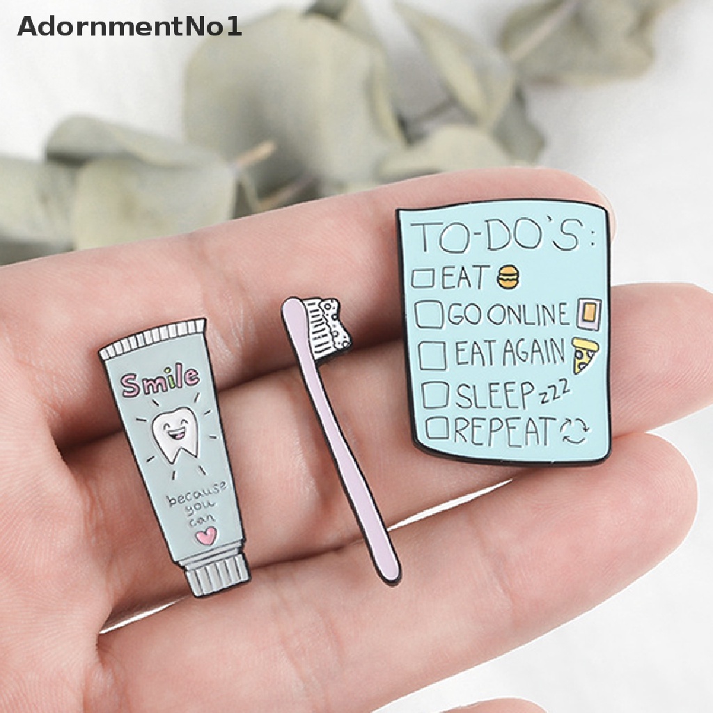 (AdornmentNo1) Bros / Pin Enamel Bentuk Pasta Gigi Kartun Untuk Aksesoris Pakaian / Hadiah