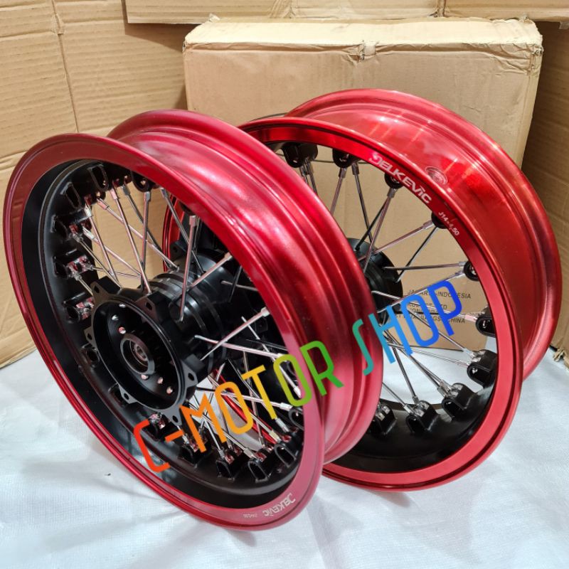 Sepaket Velg Jari-Jari Adv 150 Merk Delkevic Lebar Ukuran 300-450 Ring 14 Pnp BisaTubeless