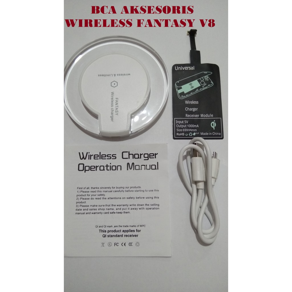 CHARGER WIRELESS + RECEIVER SAMSUNG BB OPPO ASUS LENOVO LG VIVO