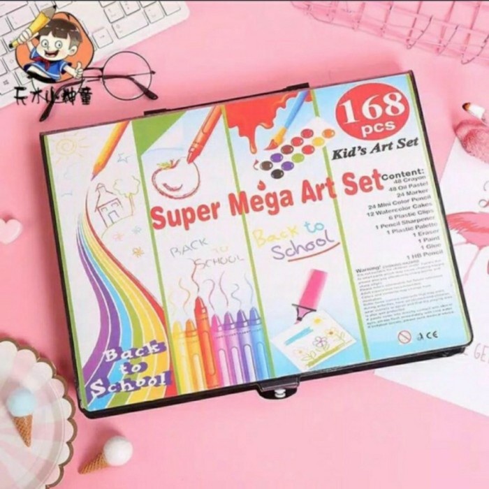 

Gilaa!!! Pensil Warna Crayon Set 168 Pcs Set Koper Besar Hadiah Ultah Berkualitas
