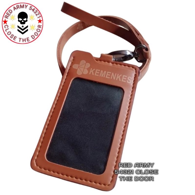 

Holder ID Card - Tali Lanyard Nametag Model Logo KEMENKES