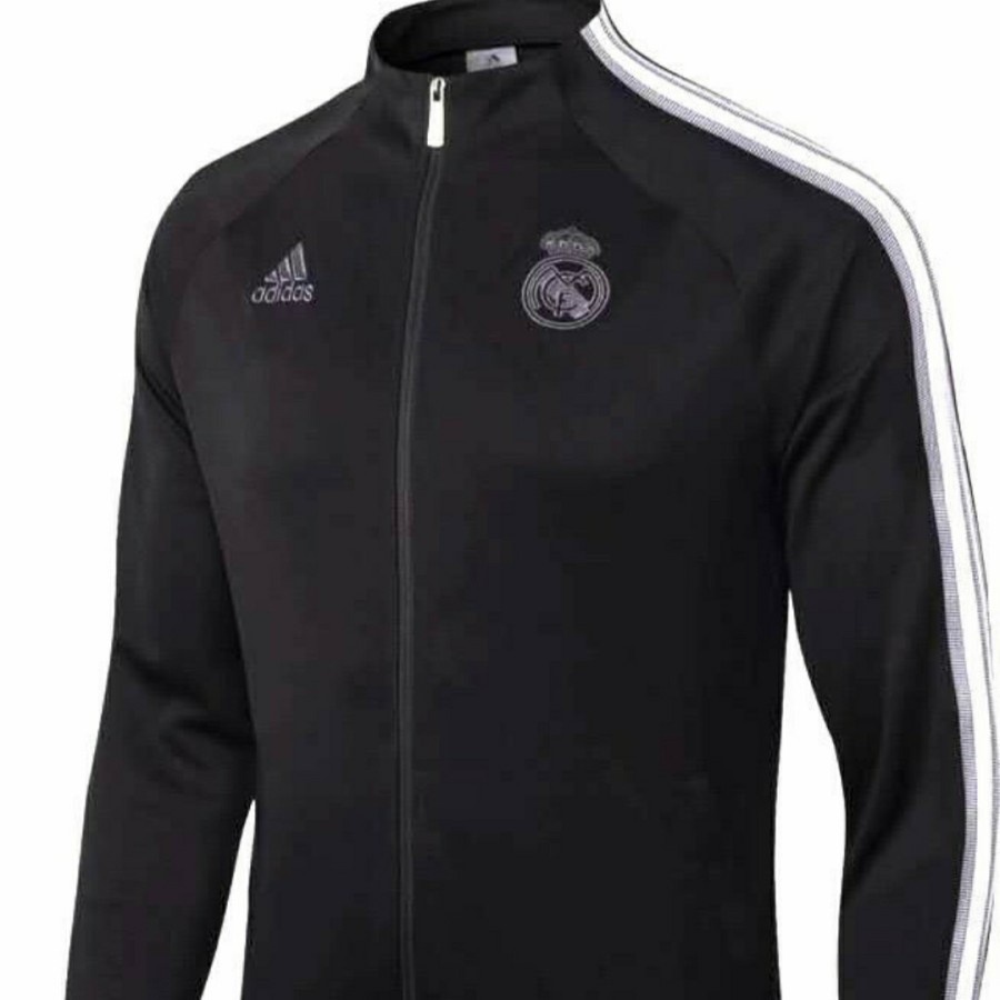 JAKET BOLA REAL MADRID BLACK 2021 GRADE ORI IMPORT