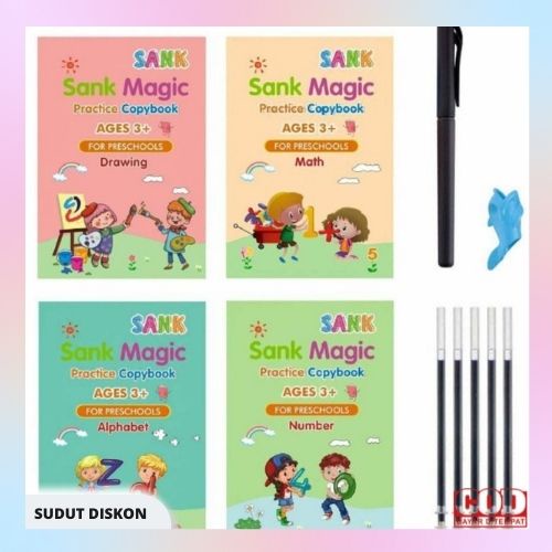 

LZ0022 SANK Magic Practice Book 1 SET ISI 4 BUKU + PULPEN